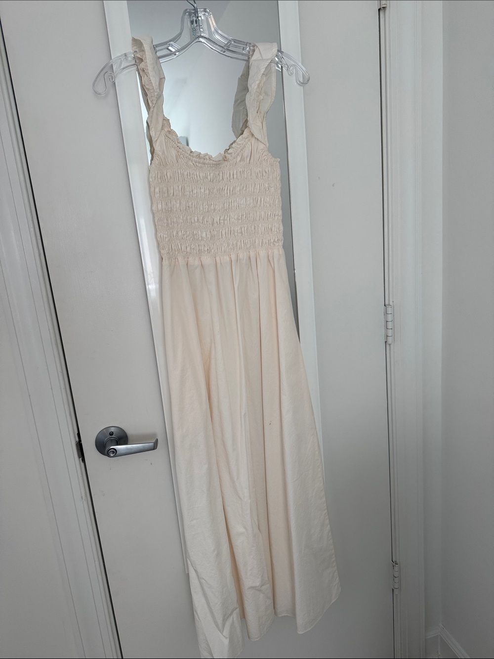 Faithful Women's Cream Smocked Midi Dress